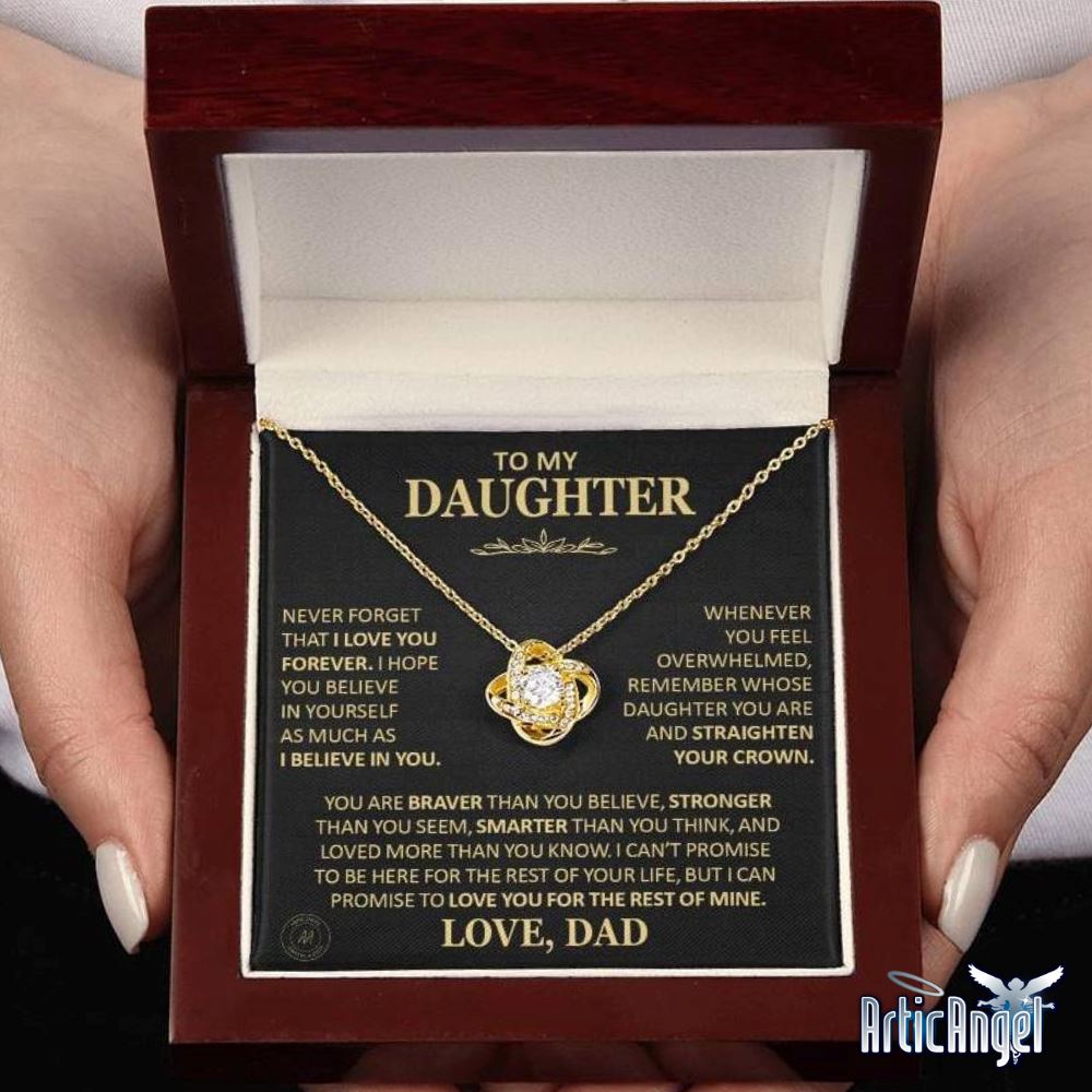Beautiful Gift for Daughter From Dad "Never Forget That I Love You" Necklace