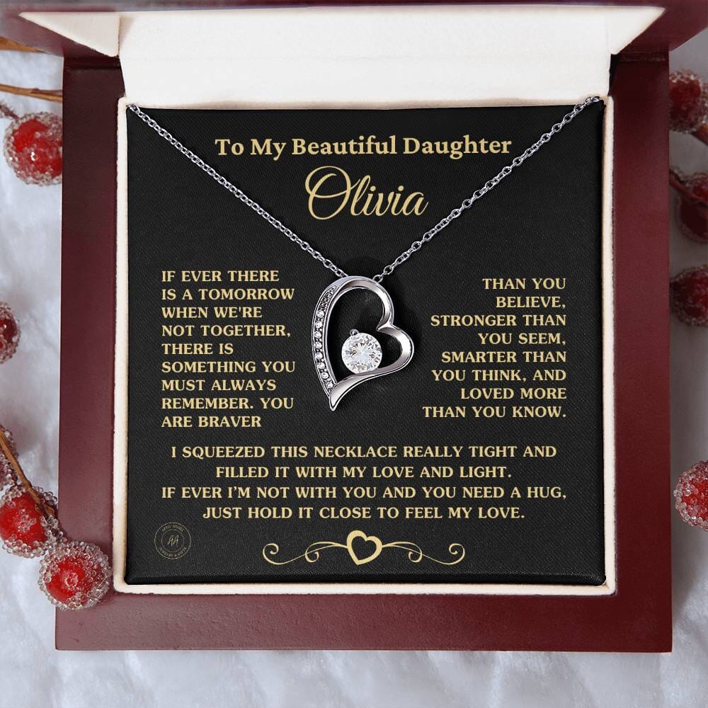 Gift For Daughter "Always Keep Me In Your Heart" Custom Necklace