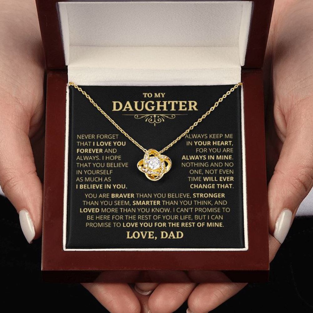 (Almost Sold Out) Gift For Daughter From Dad "Loved More Than You Know" Necklace
