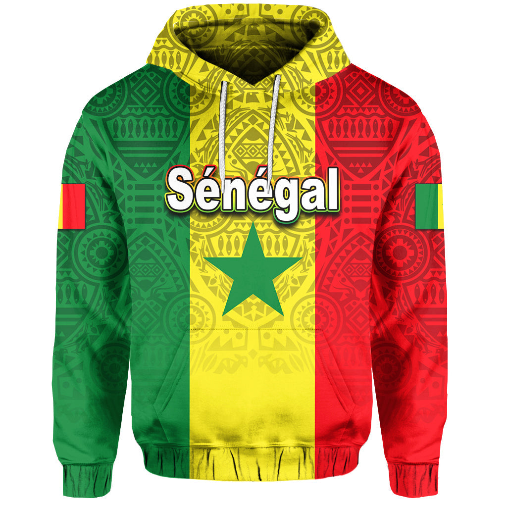 Senegal Independence Day Hoodie African Pattens LT6