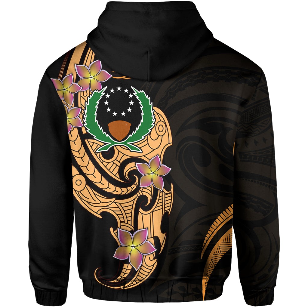 Pohnpei Simple Zip Hoodie Tropical Flowers LT13