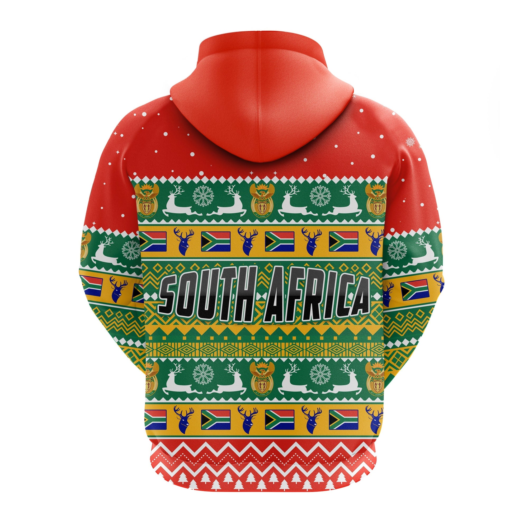 South Africa Christmas Hoodie African Springbok LT13