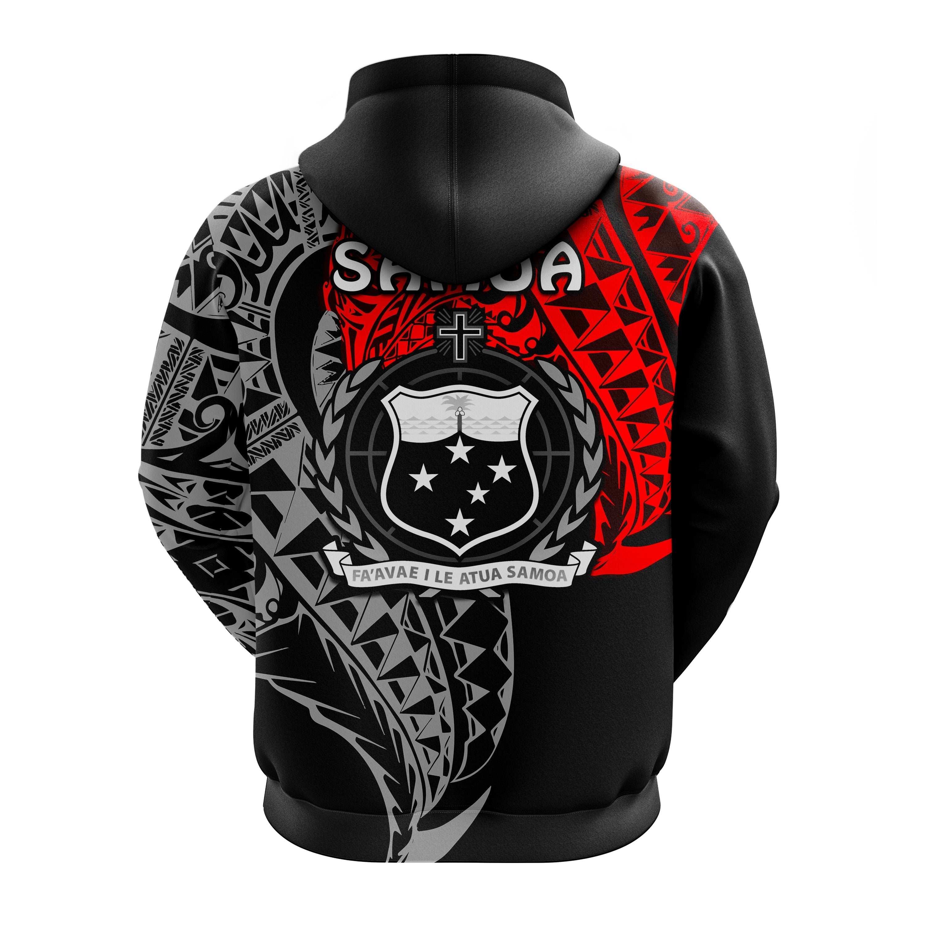 Siva Samoa Hoodie Samoan Dance Mix Red Polynesian LT13