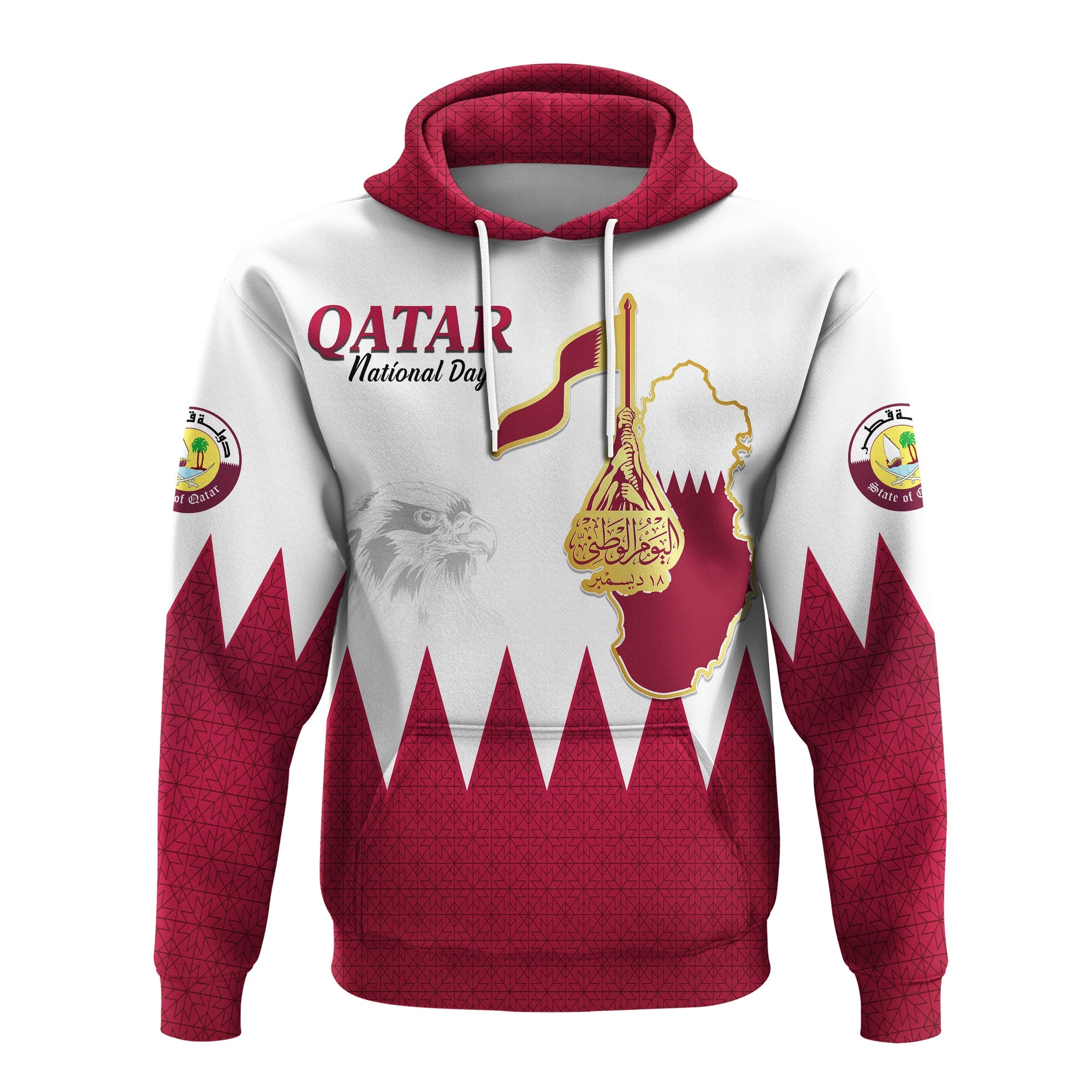 Qatar Hoodie Happy National Day Style Flag LT13