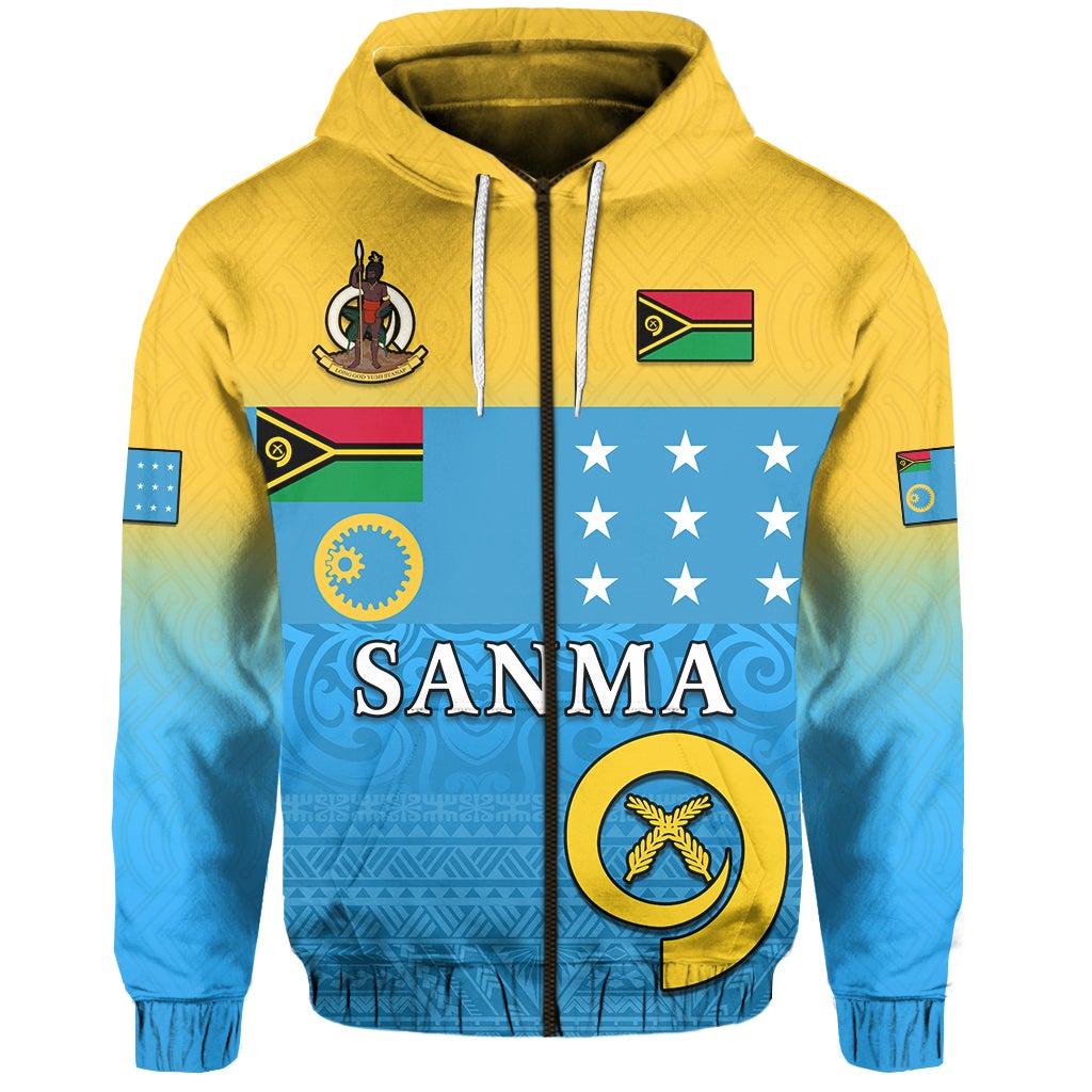 Sanma Province Zip Hoodie Vanuatu Proud LT13