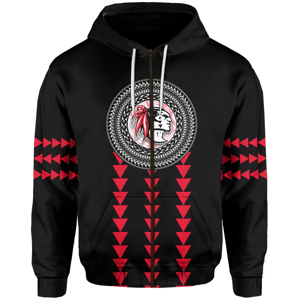 Red Raiders Zip Hoodie Kahuku School LT13