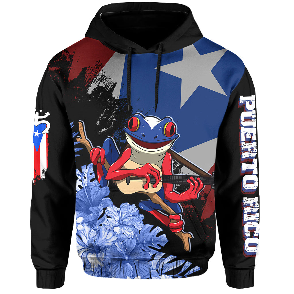 Puerto Rico Hoodie Soy De Aqui Como El Coqui LT7