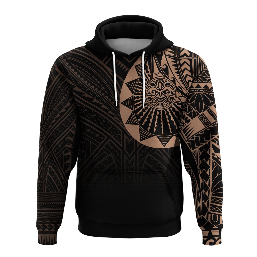 Polynesian Full Sleeve Tattoo Hoodie Blush Color LT7