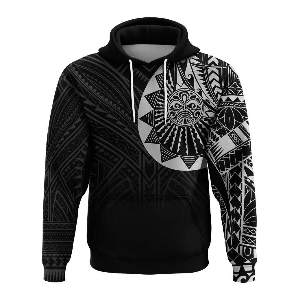 Polynesian Full Sleeve Tattoo Hoodie Silver Vibes LT7