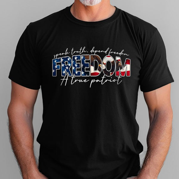 Charlie Kirk Freedom American Flag T-Shirt – Patriotic USA Tee for Men Women, Conservative Gift