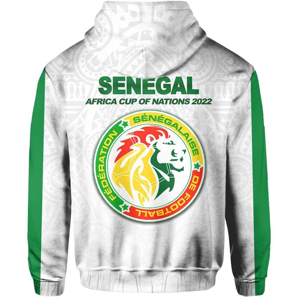 Senegal Football Champion Hoodie White Style LT6