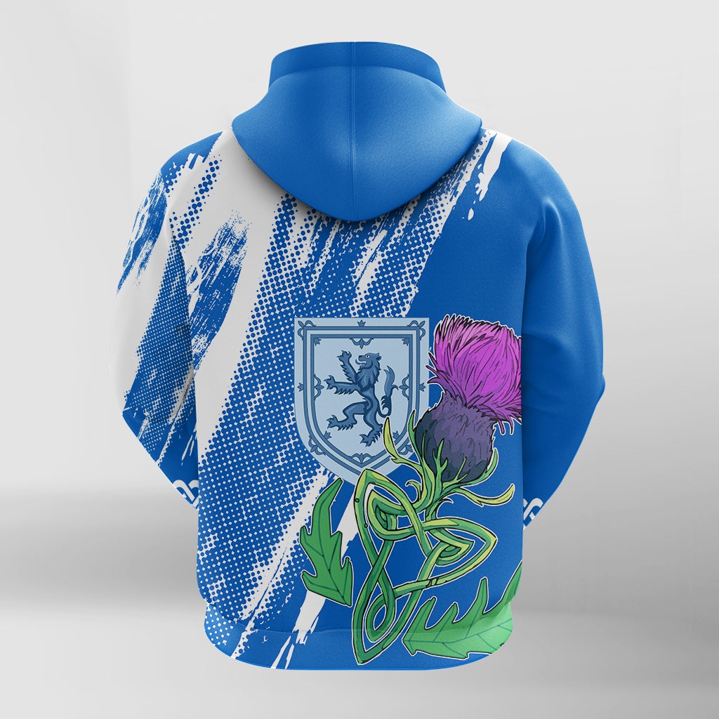 Scotland Grunge Style Unicorn and Thistle Hoodie LT7