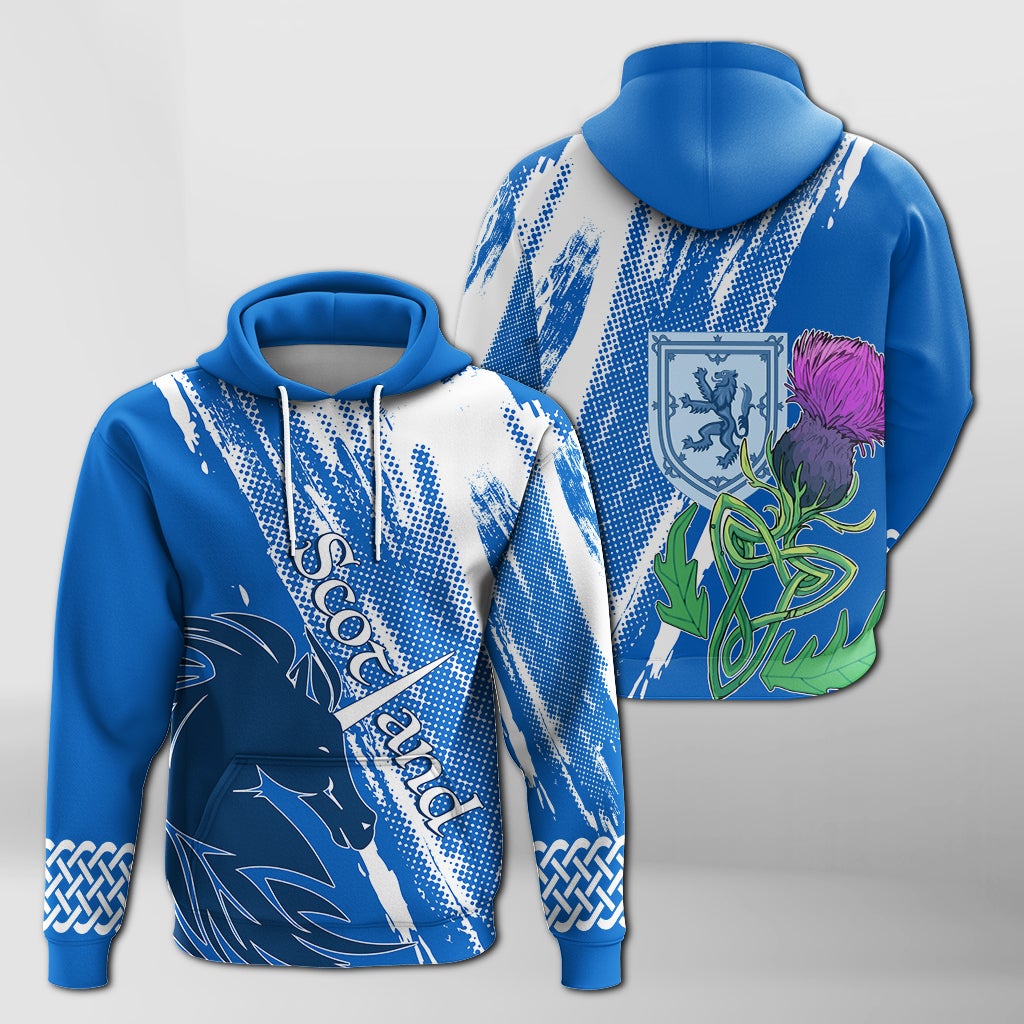 Scotland Grunge Style Unicorn and Thistle Hoodie LT7