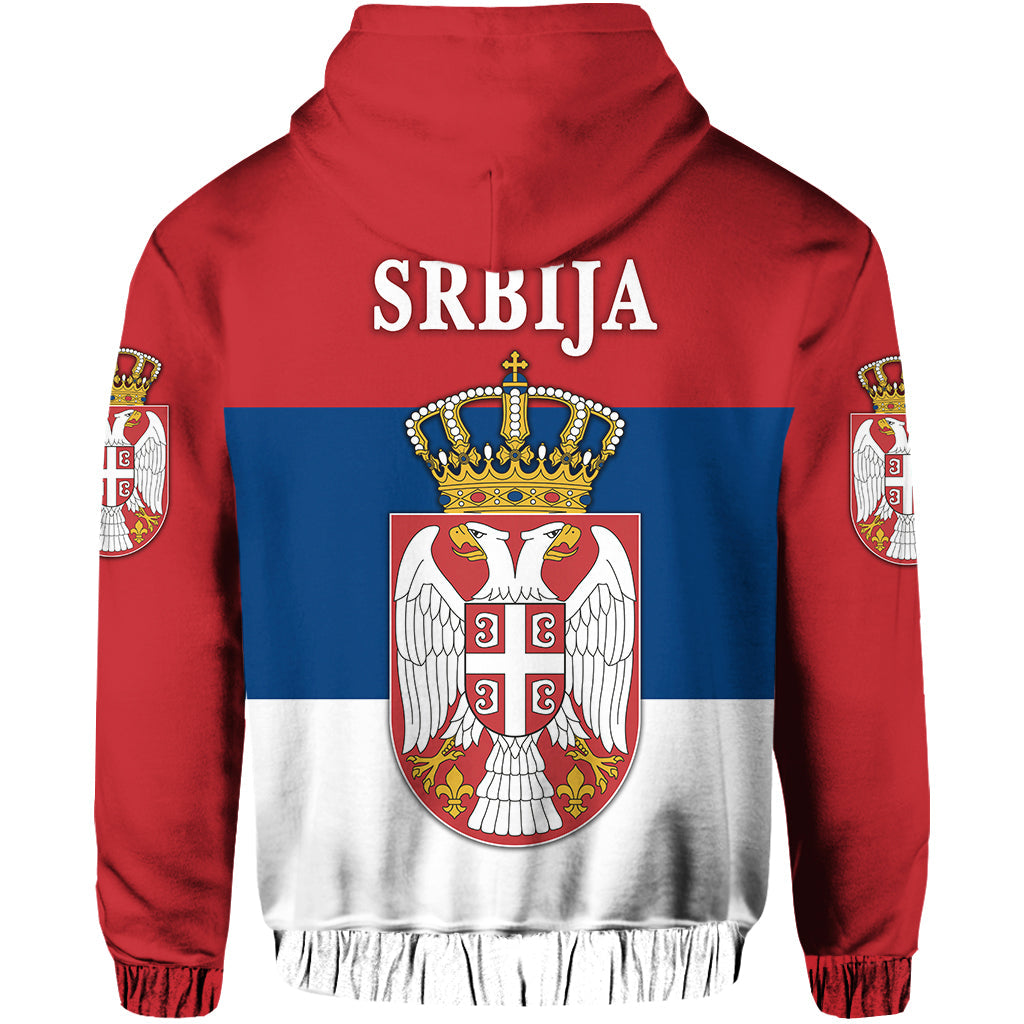 Serbia Hoodie Srbija Flag Style LT8