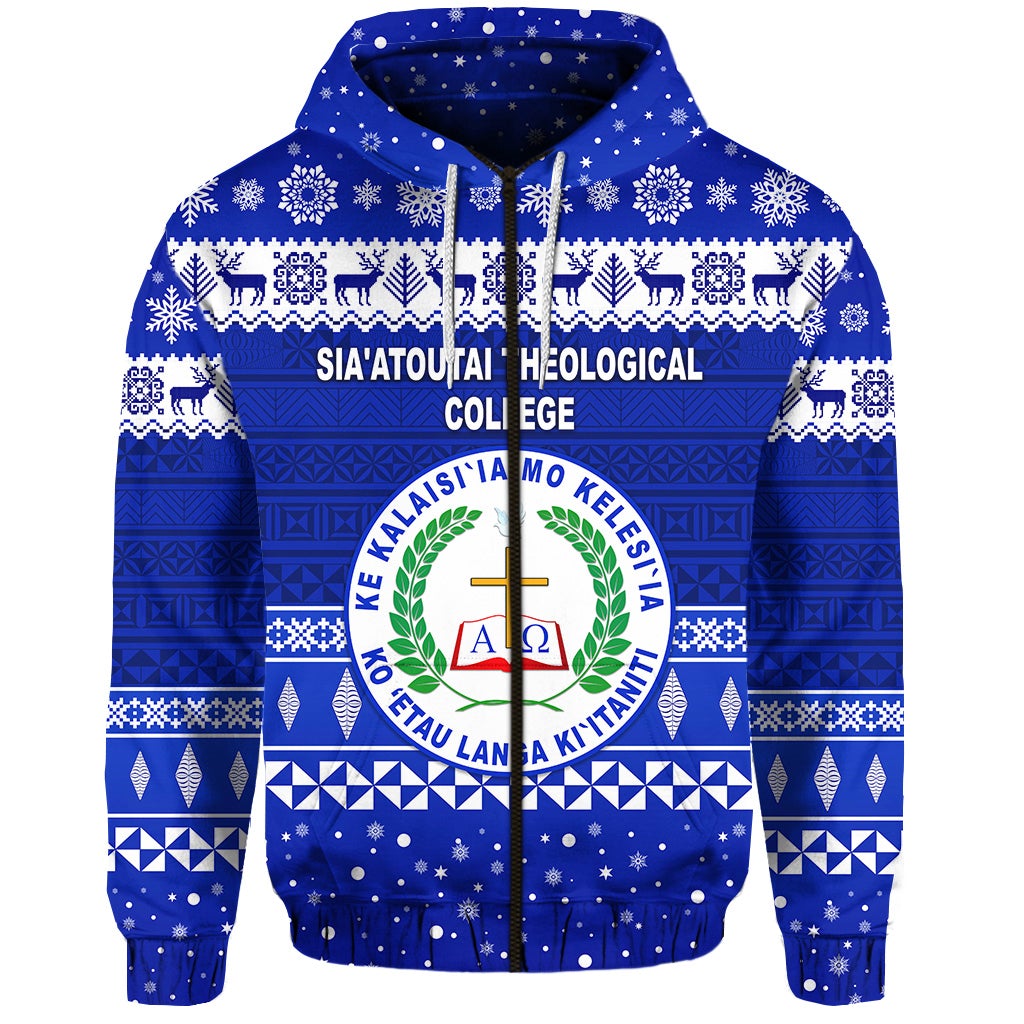 Siaatoutai Theological College Christmas Zip Hoodie Simple Style LT8