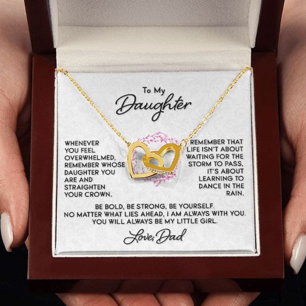 Gift for Daughter "Dance In The Rain" Love Dad Necklace