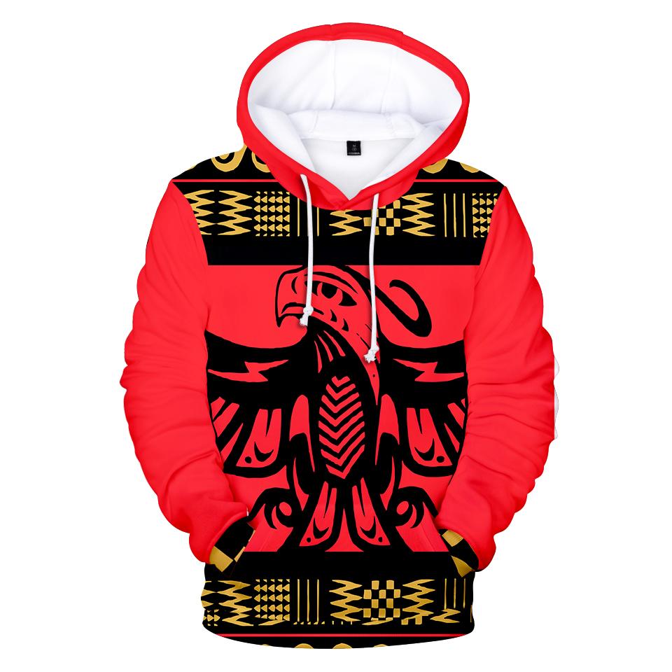 Red Thunderbird Native American Design All Over Hoodie LT10