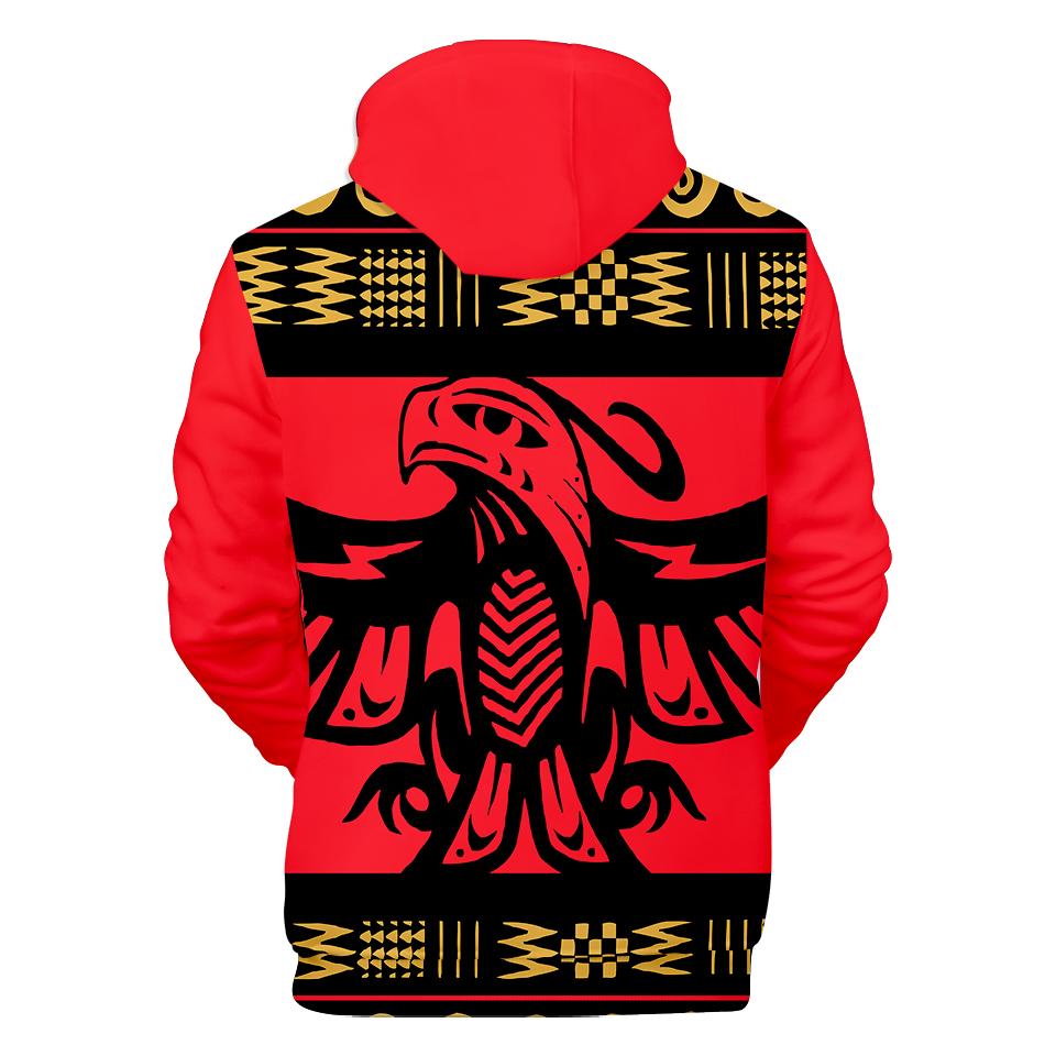Red Thunderbird Native American Design All Over Hoodie LT10