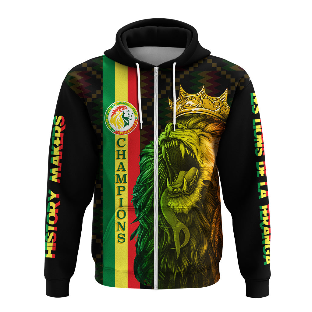 Senegal Football Champion Custom Hoodie History Makers LT7