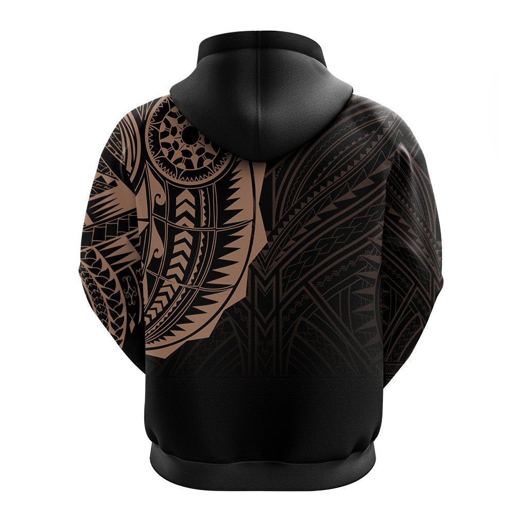 Polynesian Full Sleeve Tattoo Zip Up Hoodie Blush Color LT7