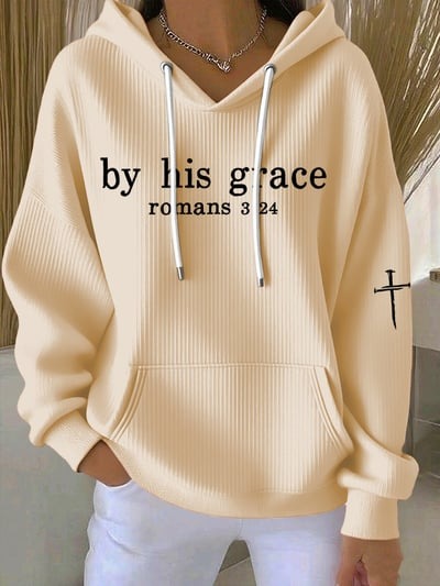 By His Grace Printed Hoodie Sweatshirt