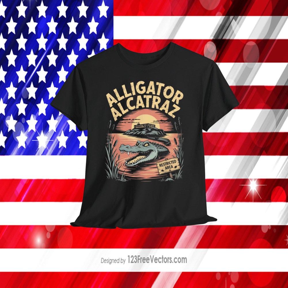 Alligator Alcatraz Restricted Area Shirt T-Shirt Swamp Humor Graphic Tee Gifts For Husband - Liberish