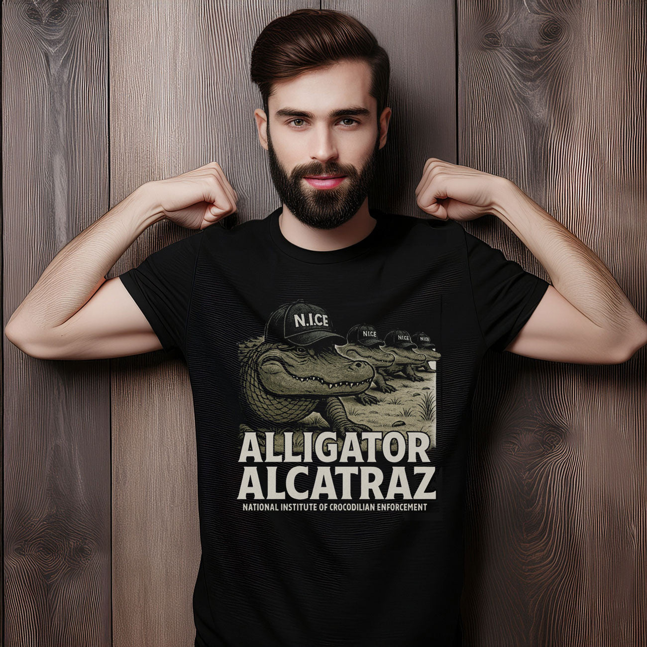 Alligator Shirt Alcatraz Gator Enforcement T-Shirt Nice Prison Squad Design Shirt - Liberish