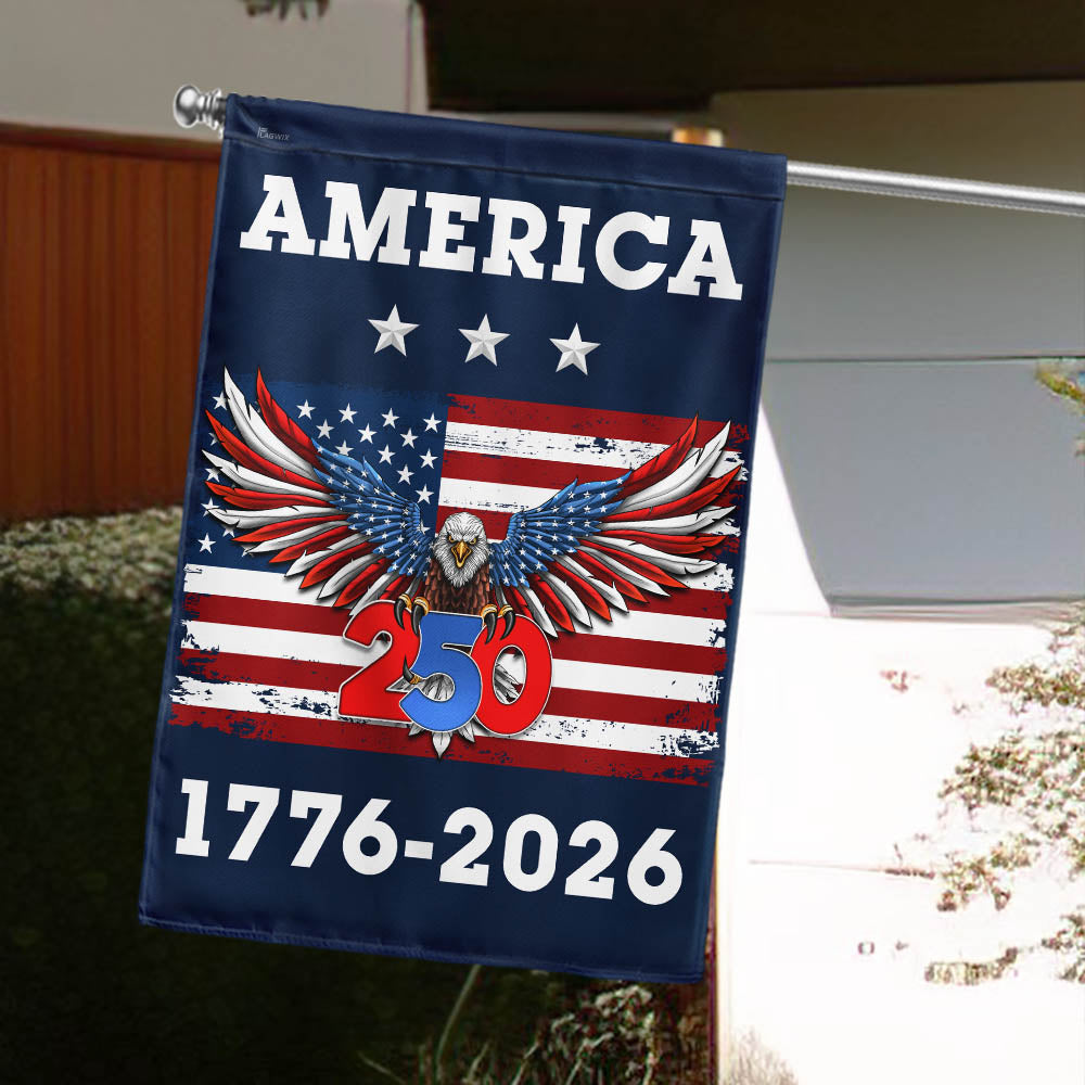 America 250th Anniversary United States Semiquincentennial 1776 2026 Patriotic Eagle Flag - Liberish