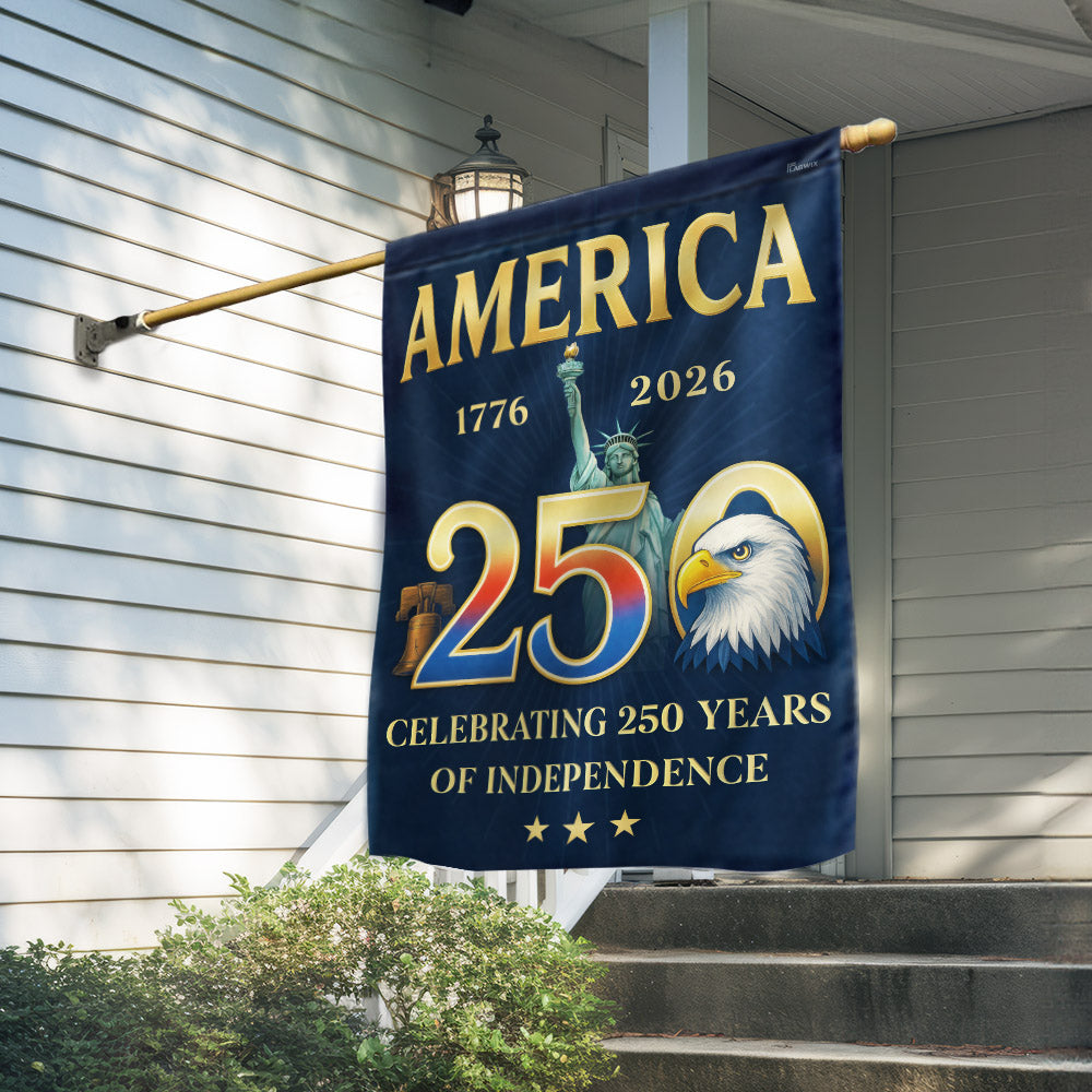 America Flag 250th Anniversary Semiquincentennial Canvas Flag For Patriotic Decor - Liberish