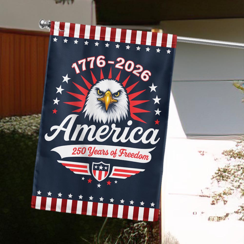 American Flag 250 Years Of America Semiquincentennial Eagle Flag - Liberish