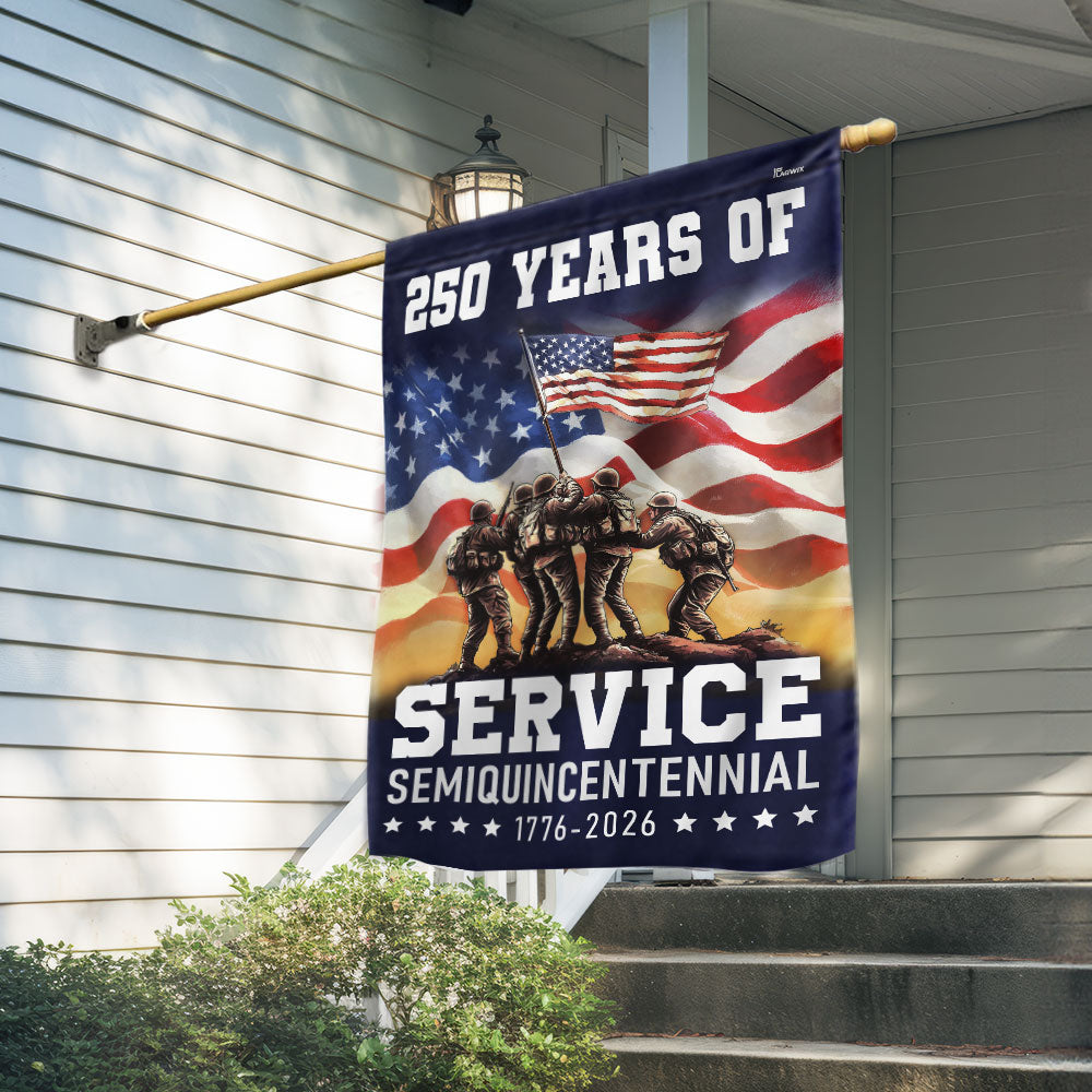 American Flag 250 Years Of Service Semiquincentennial 4th Of July Flag - Liberish