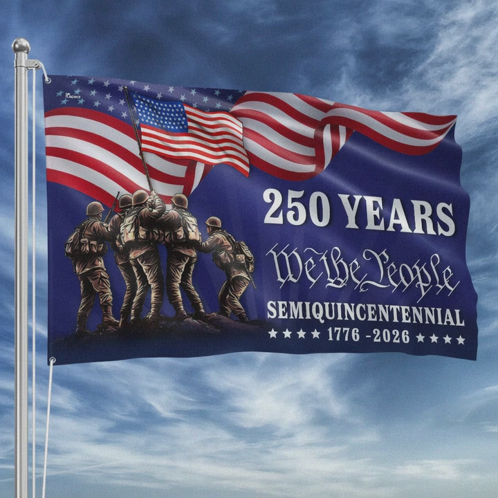 American Flag 250 Years We The People Semiquincentennial Grommet Flag - Liberish