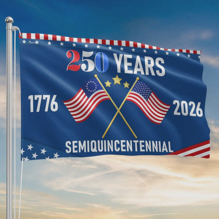 American Flag America 250th Anniversary Semiquincentennial Grommet Flag - Liberish
