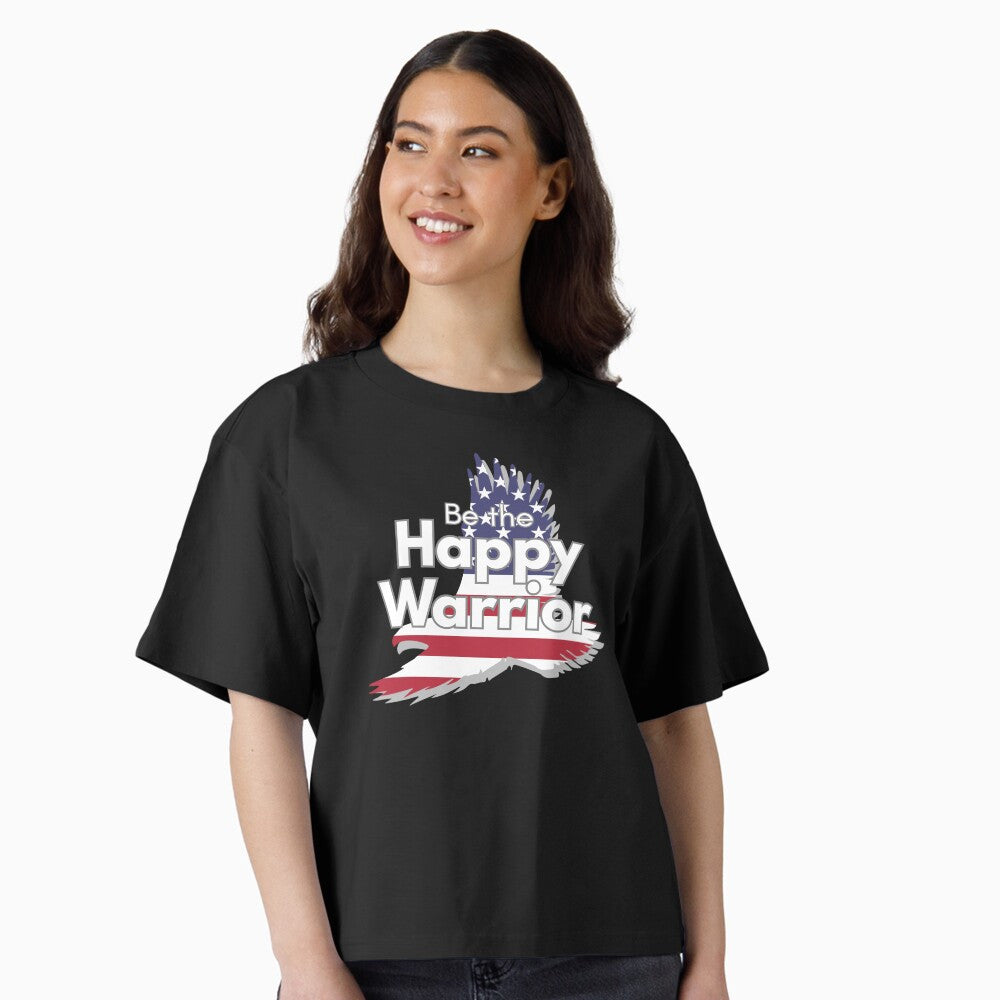 American Flag Eagle Shirt Be The Happy Warrior T-Shirt Charlie Kirk Merch Patriotic Gifts