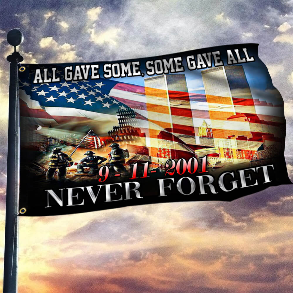 American Grommet Flag With The Twin Towers All Gave Some Some Gave All 911 Ameri - Liberish