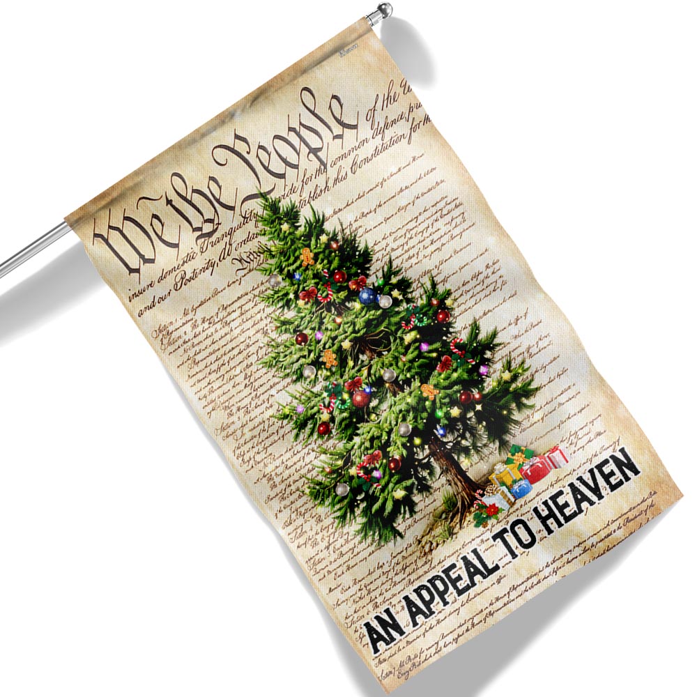 An Appeal To Heaven Christmas Pine Tree Flag - Liberish