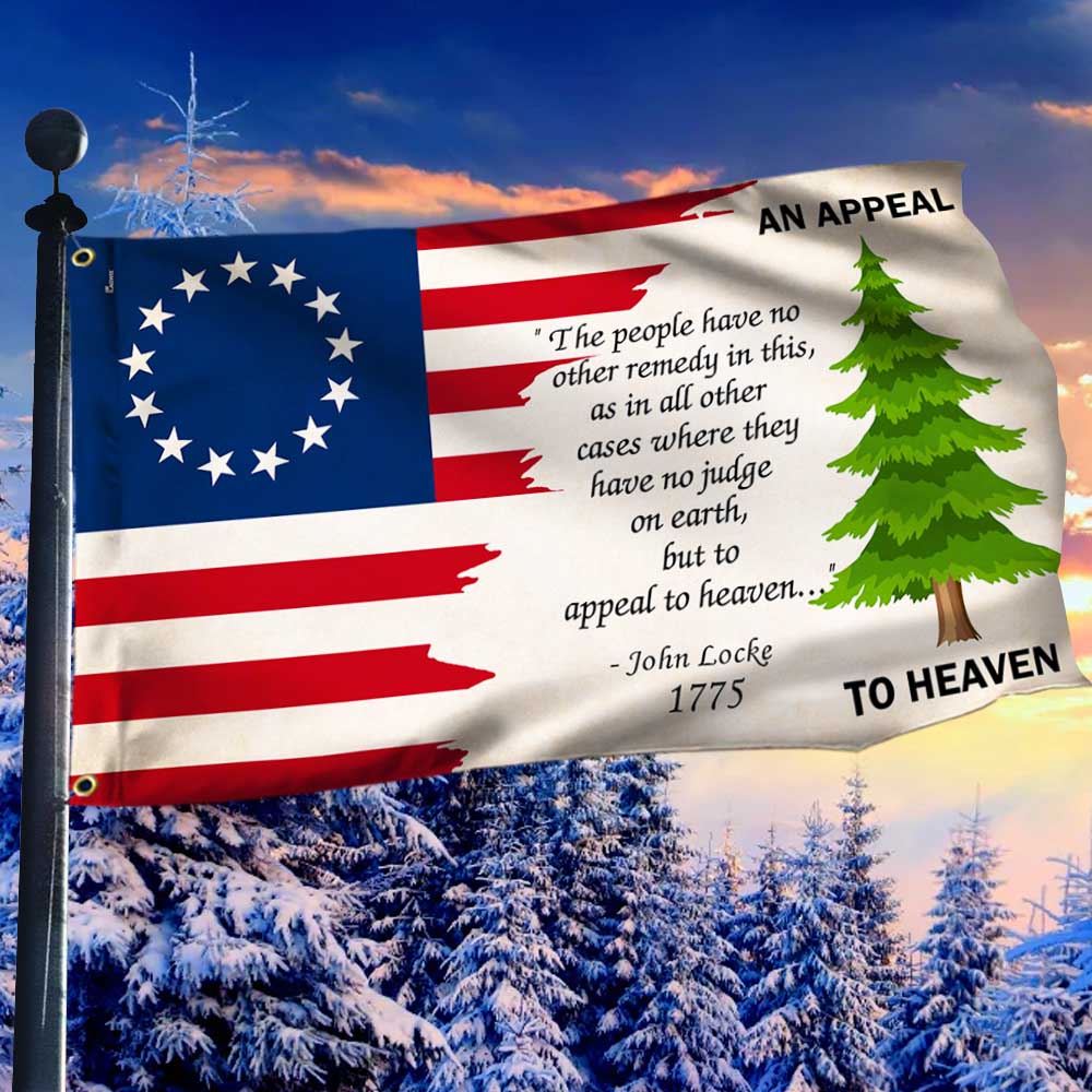 An Appeal To Heaven Flag Pine Tree Christmas Grommet Flag - Liberish