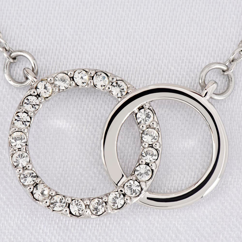 Gift for Bestie/Friend/Soul Sister Necklace Circle Interlocking Pair Perfect Stainless Steel Message