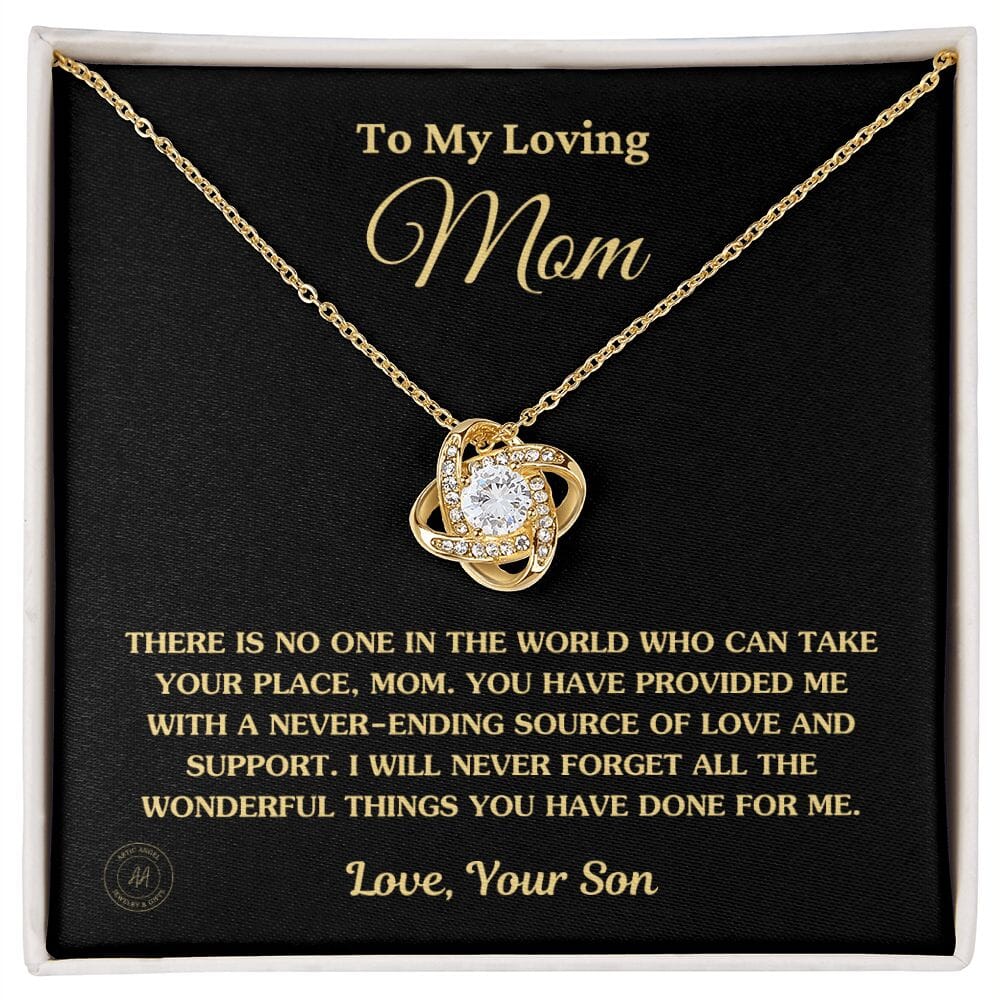 Gift for Mom From Son - "No One In The World Can Take Your Place" Necklace
