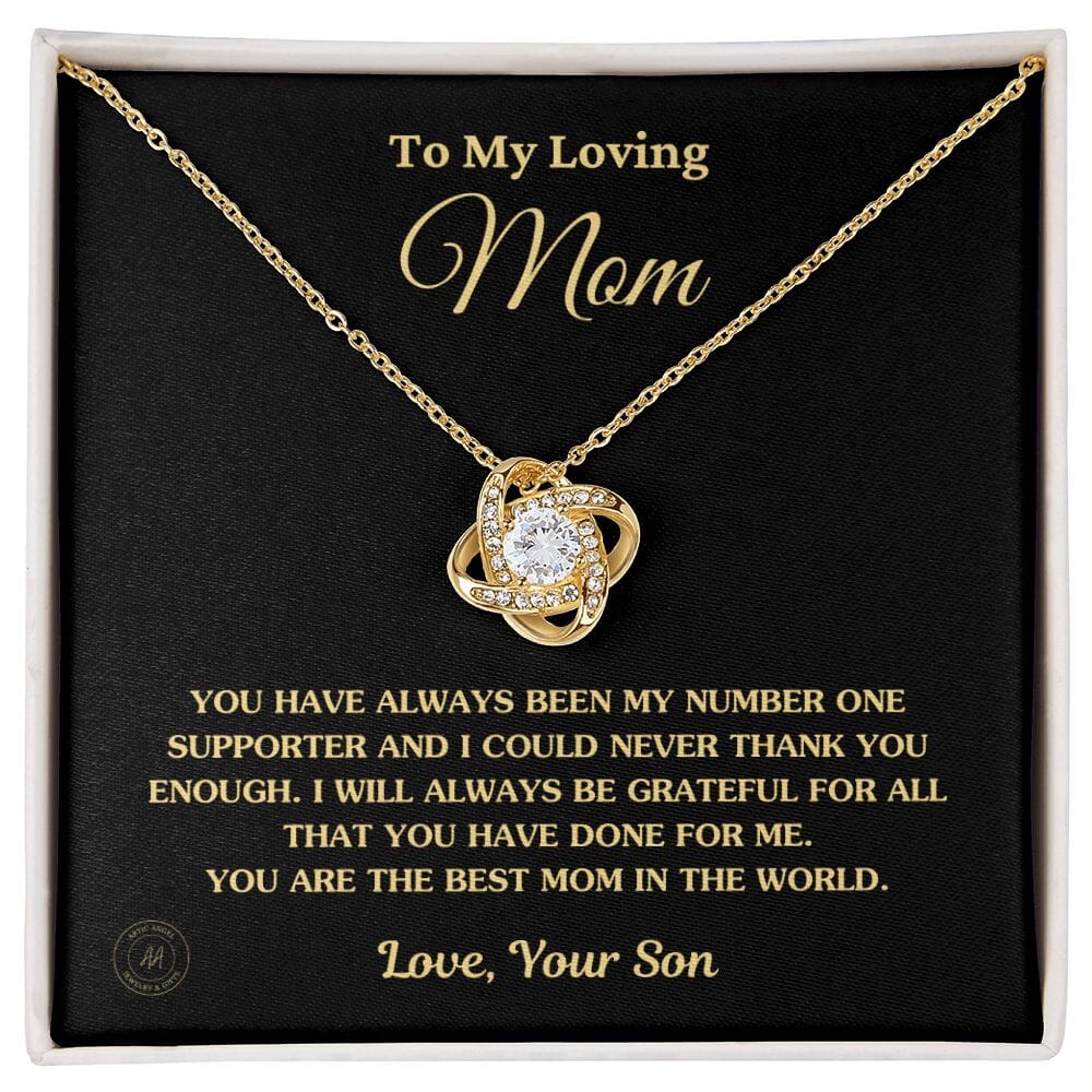 Gift for Mom From Son - "You Are The Best Mom In The World" Necklace
