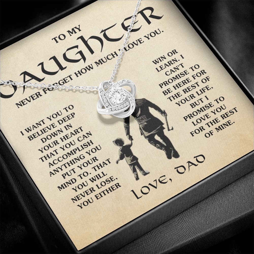 Gift for Daughter "Love You For The Rest Of Mine" Warrior Necklace