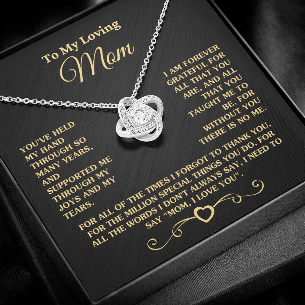 Gift for Mom "Without You There Is No Me" Gold Necklace