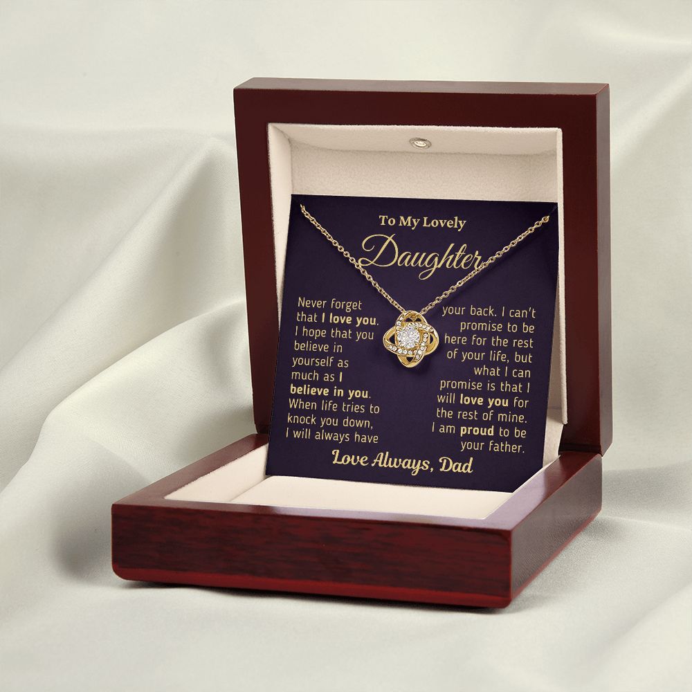 Gift for Daughter "Proud To Be Your Father" Gold Necklace