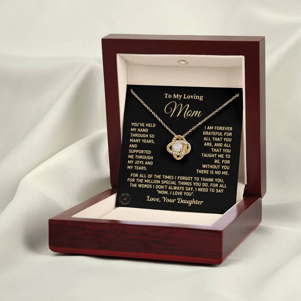 Gift for Mom From Daughter "Without You There Is No Me" Gold Necklace
