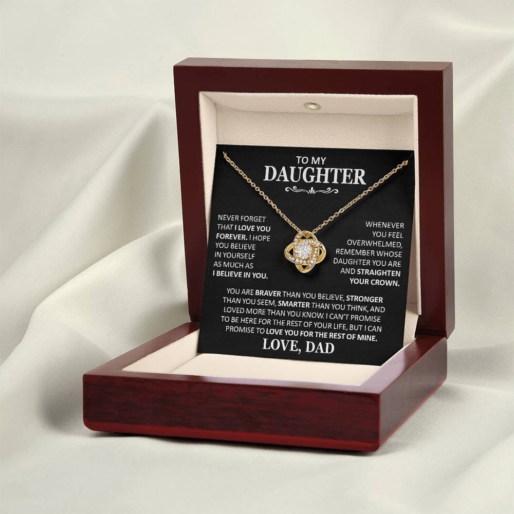 Unique Gift for Daughter From Dad "Never Forget That I Love You" Necklace