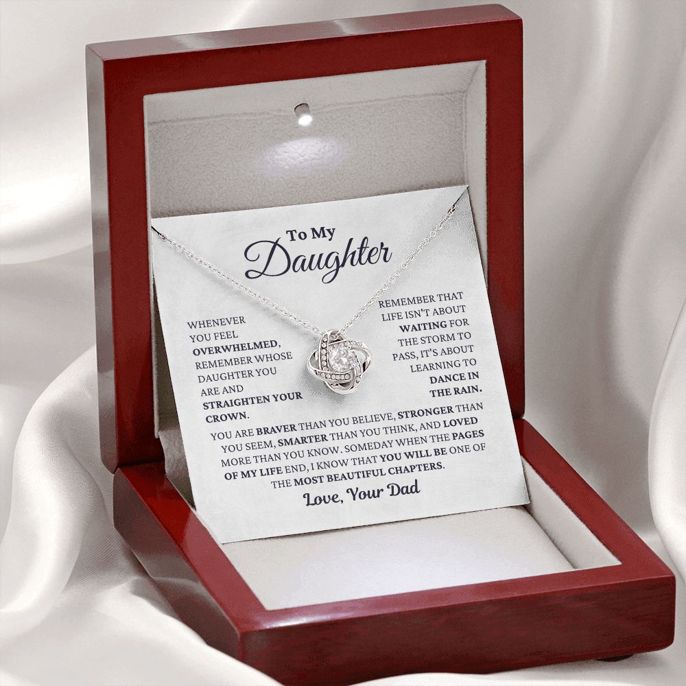Gift For Daughter From Dad "Most Beautiful Chapters" Necklace