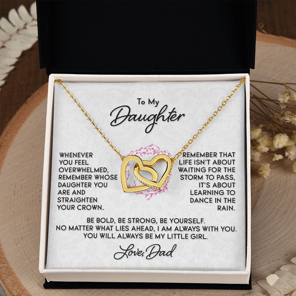 Gift for Daughter "Dance In The Rain" Love Dad Necklace
