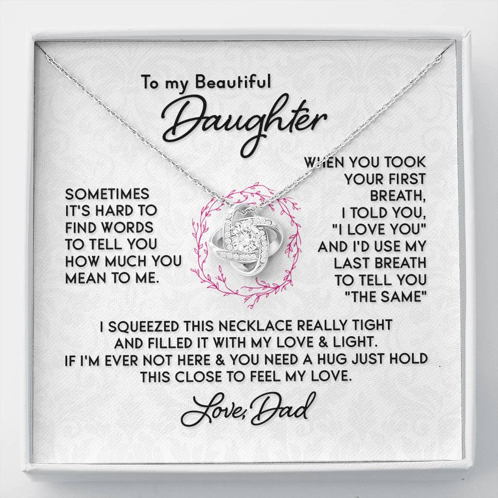 Gift for Daughter - "First Breath" Necklace From Dad