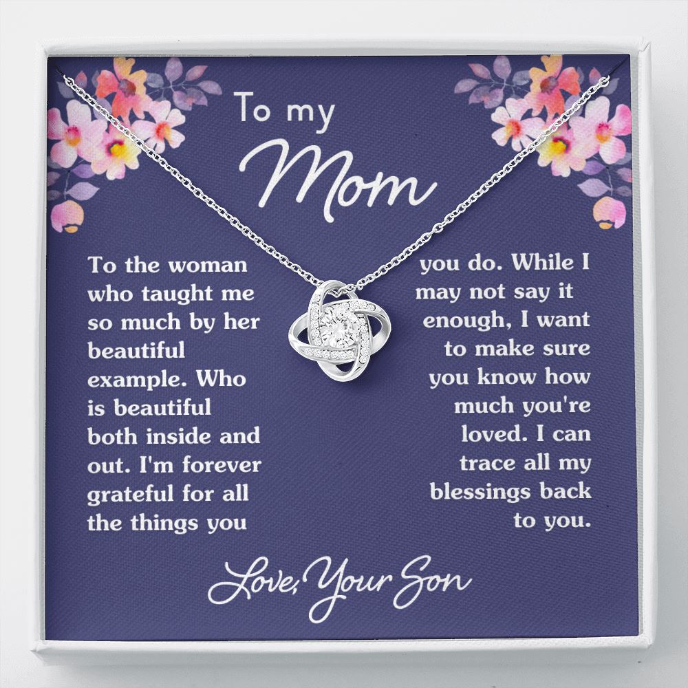 Gift For Mom From Son "Forever Grateful" Necklace