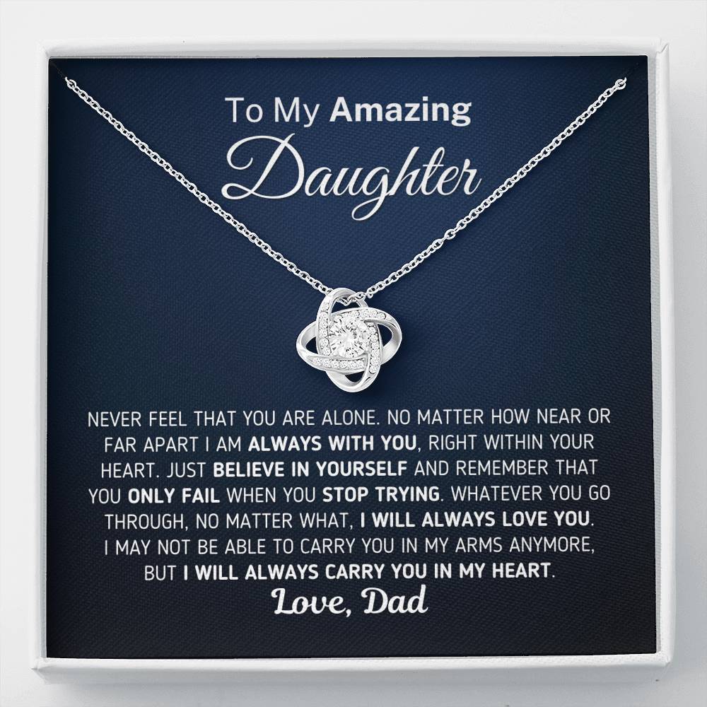Gift for Daughter - Carry You In My Heart Necklace